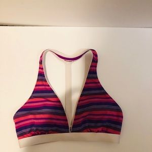 Athleta sports bra M stripped racer back